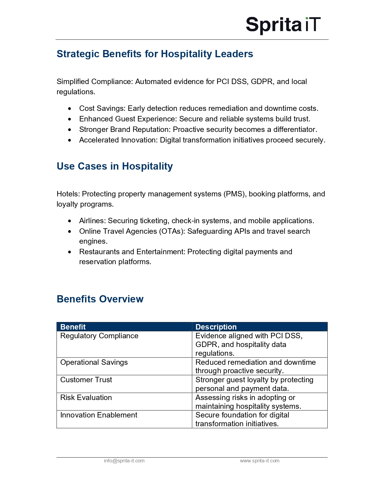Strategic Benefits for Hospitality Leaders